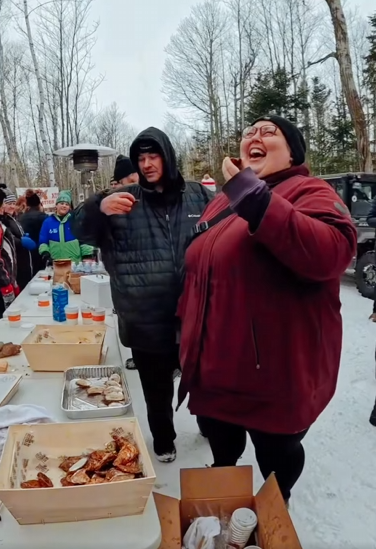 Fresh oysters being enjoyed during a Red Dirt Ride trail stop